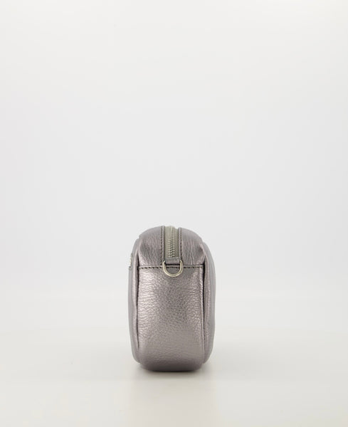 Tas Irene Leer | Grijs Zilver