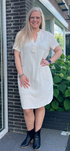 Jurk Linnen Uni | Zand
