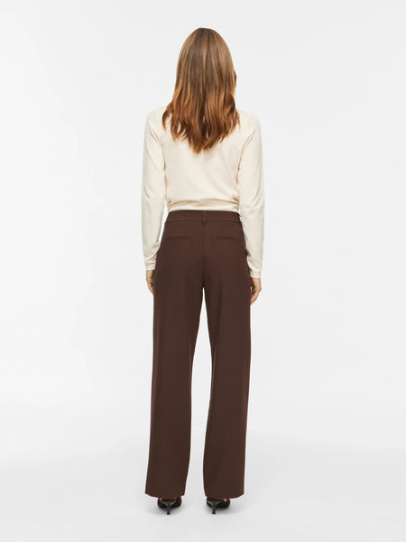 Broek Viemmi Straight Leg Coffee Bean | Vila