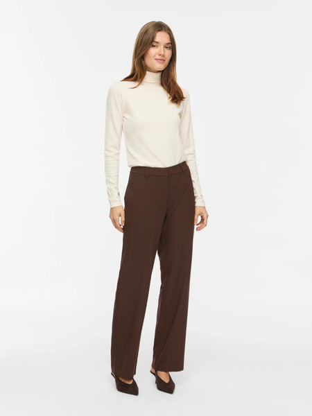 Broek Viemmi Straight Leg Coffee Bean | Vila
