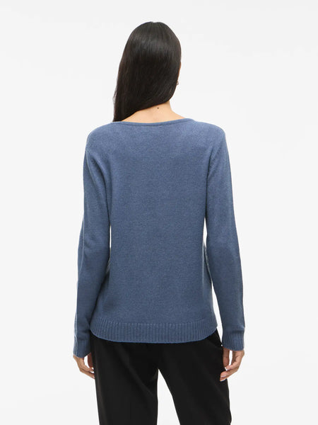 Trui Viril V-Hals Vintage Indigo| Vila