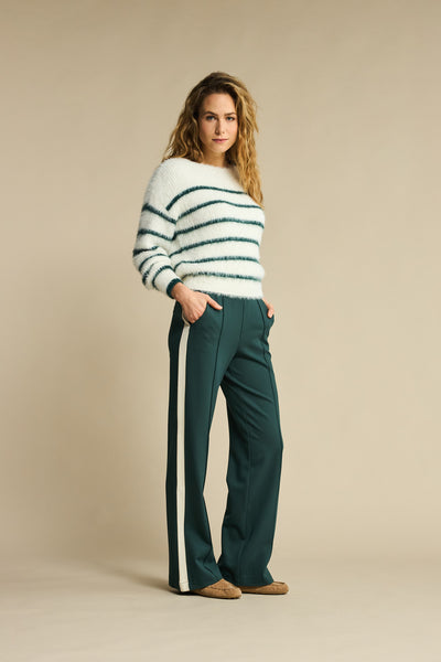 Trui Fuzzy Stripe Pine | Red Button