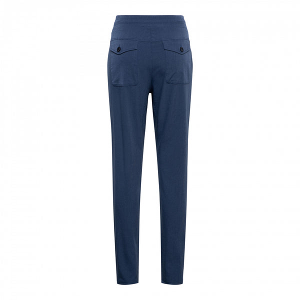 Travel Broek Penny Indigo Melange | &Co Woman