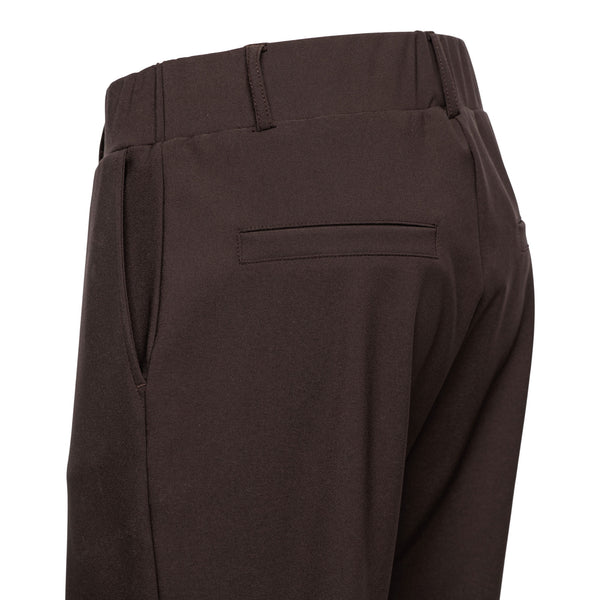 Heavy Travel Broek Straight Patrice Dark Chocolate | &Co Woman