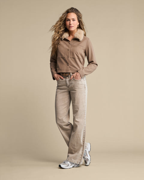 Broek Colette Twill Truffle | Red Button