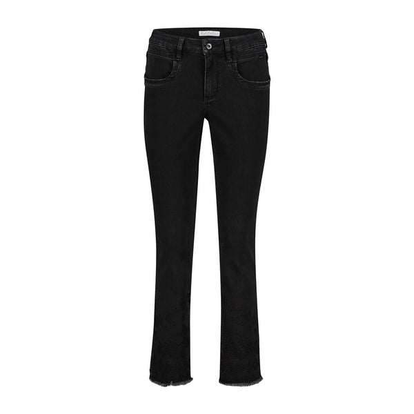 Jeans Babette Black Embroidery | Red Button