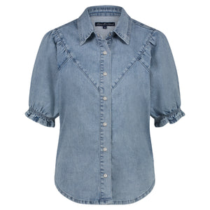 Blouse Victoria Light Stone Denim | Red Button