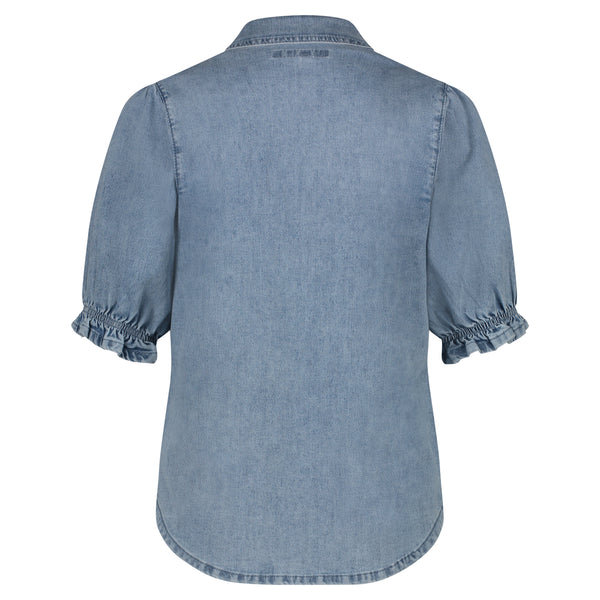Blouse Victoria Light Stone Denim | Red Button