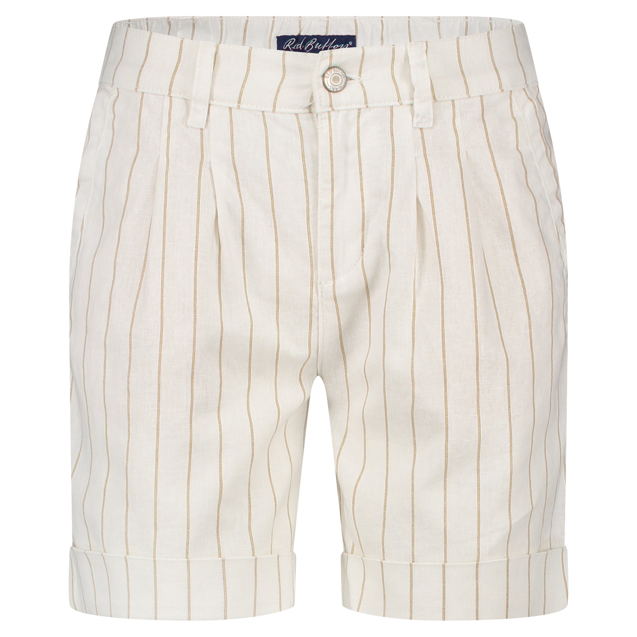 Short Cleo Linnen Stripe | Red Button