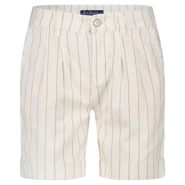 Short Cleo Linnen Stripe | Red Button