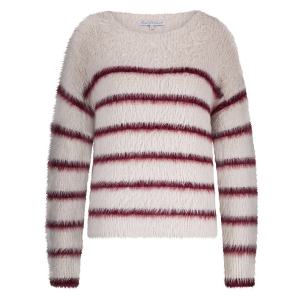 Trui Fuzzy Stripe Ruby | Red Button