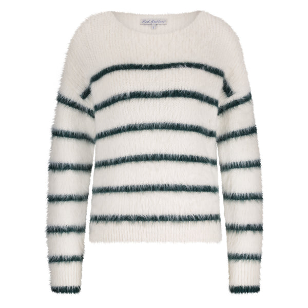 Trui Fuzzy Stripe Pine | Red Button