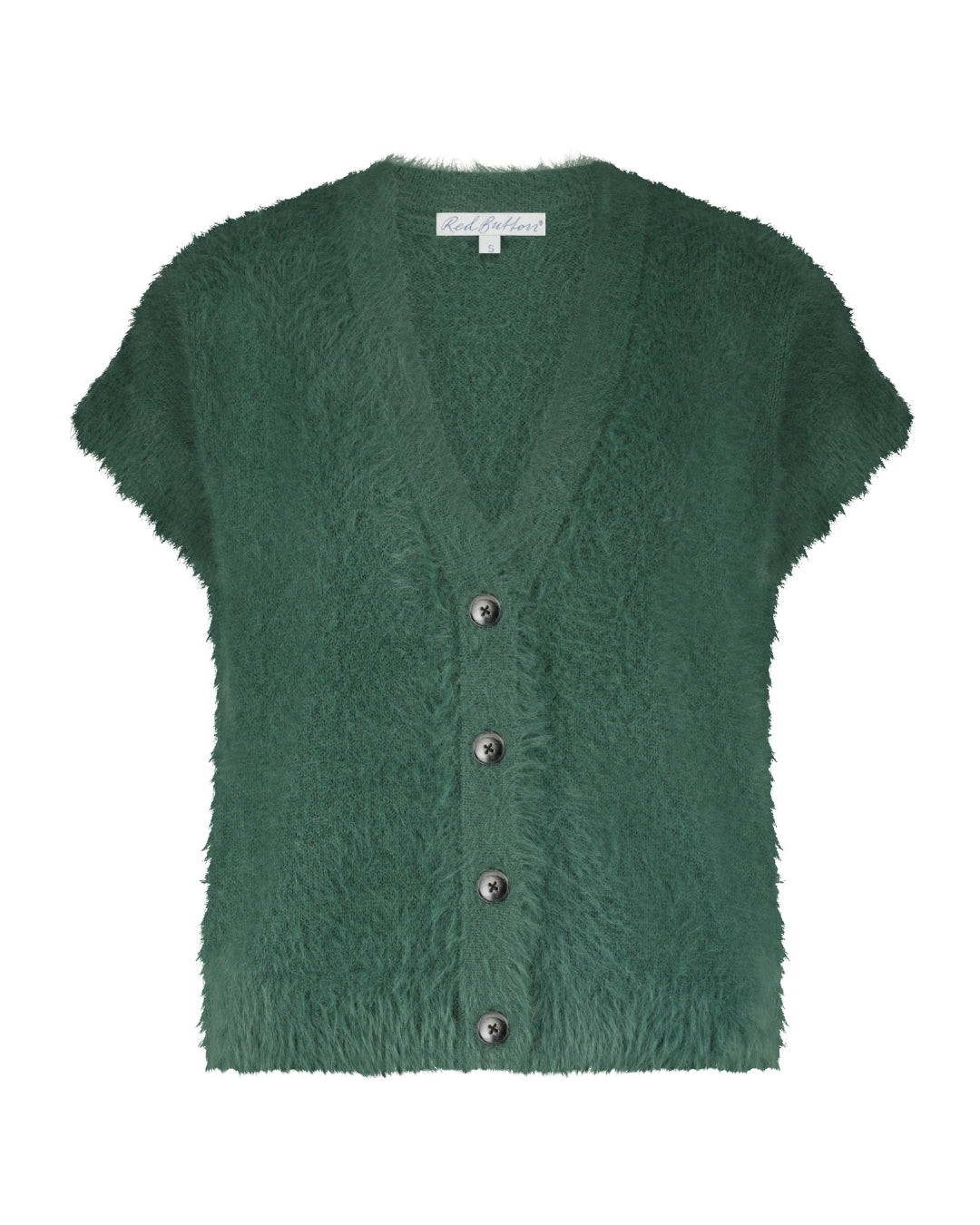Vest Sleeveless Fuzzy Pine | Red Button