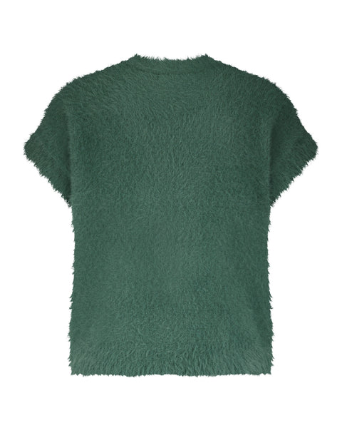 Vest Sleeveless Fuzzy Pine | Red Button