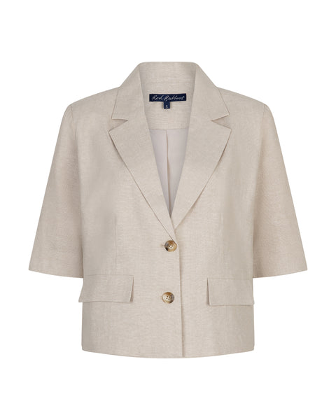 Blazer Linen/Visco Pebble | Red Button