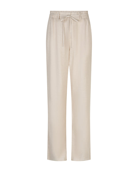 Broek Claudette Linen/Visco Melange Pebble | Red Button