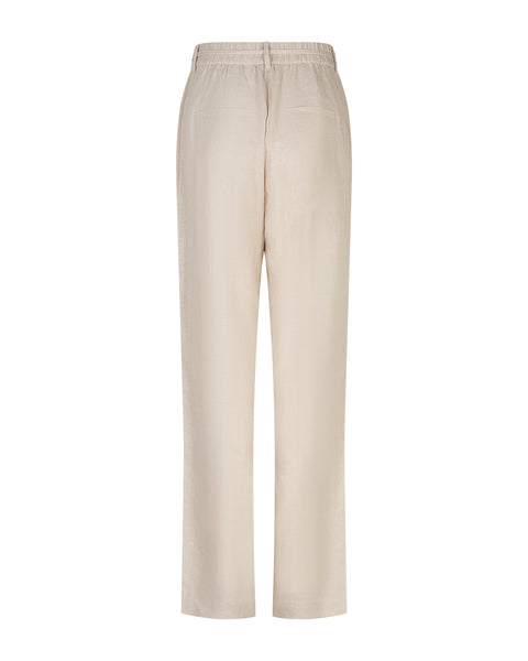 Broek Claudette Linen/Visco Melange Pebble | Red Button