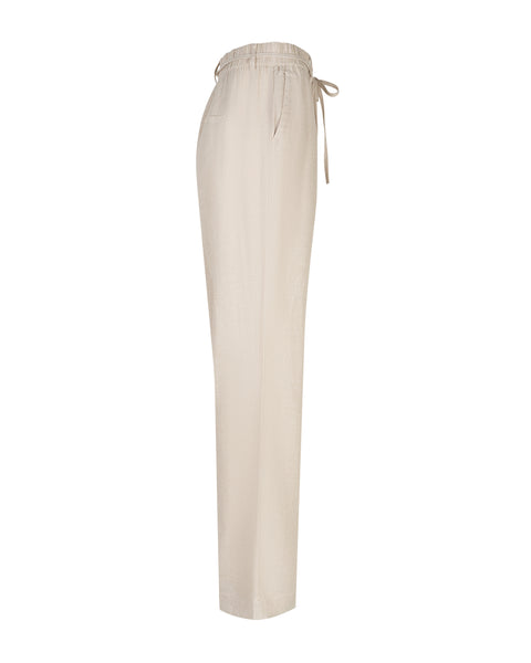 Broek Claudette Linen/Visco Melange Pebble | Red Button