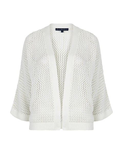Vest Pointelle Off White | Red Button