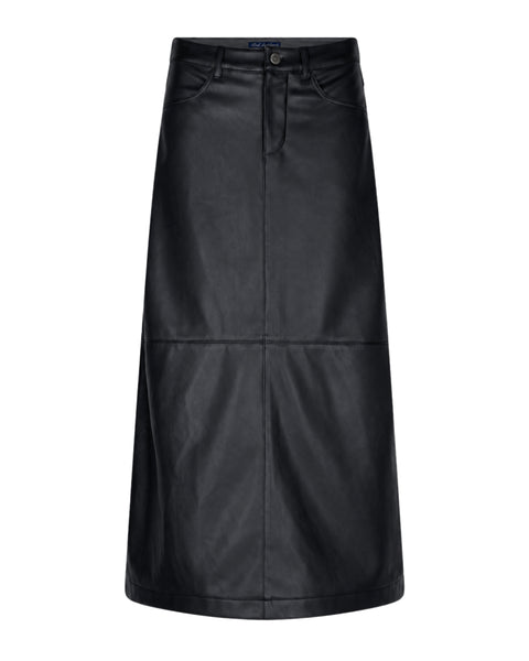 Rok Alina Faux Leather Black | Red Button
