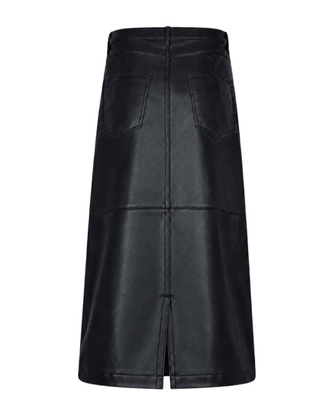 Rok Alina Faux Leather Black | Red Button