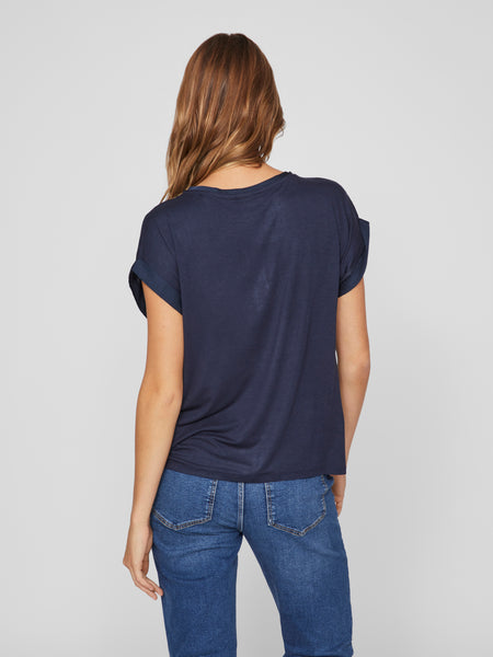 Top Viellette Navy | Vila