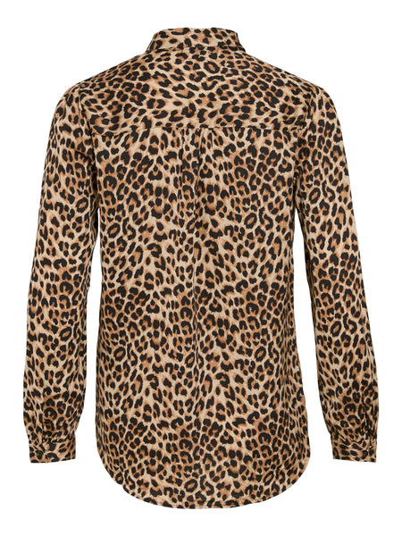 Blouse Viellette Satin Leopard | Vila