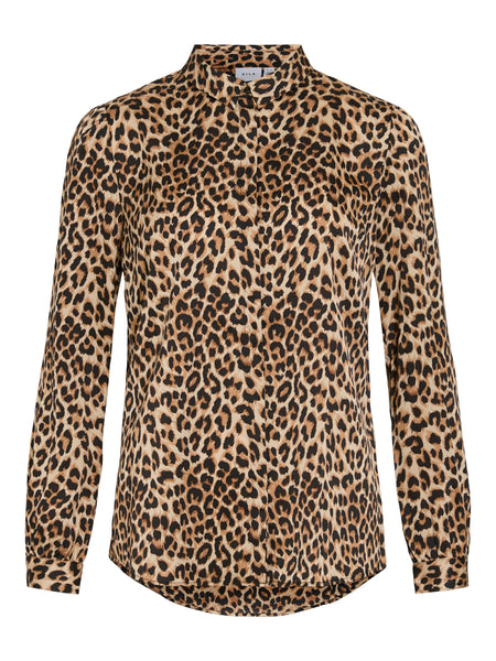 Blouse Viellette Satin Leopard | Vila