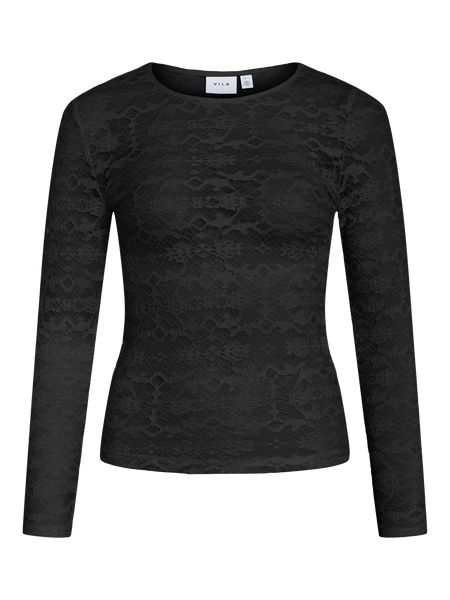 Lace Top Vivelina Zwart | Vila