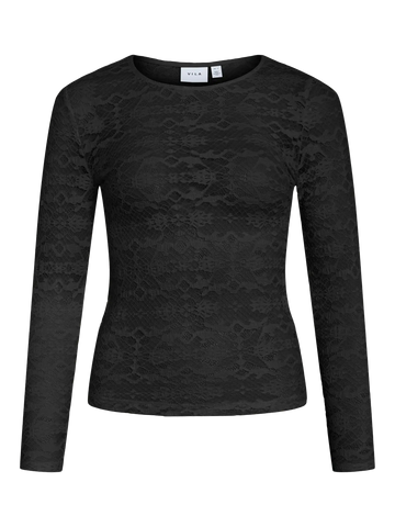 Lace Top Vivelina Zwart | Vila