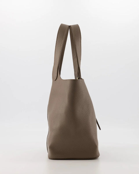 Tas Amy Leer | Taupe