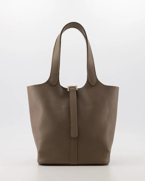 Tas Amy Leer | Taupe