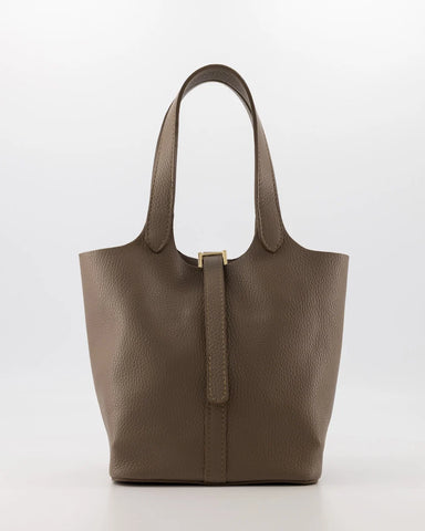 Tas Amy Leer | Taupe