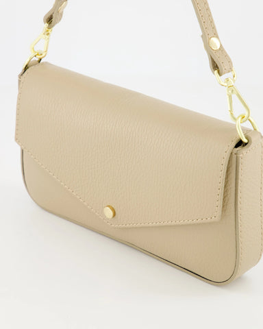 Tas Brandy Leer | Taupe