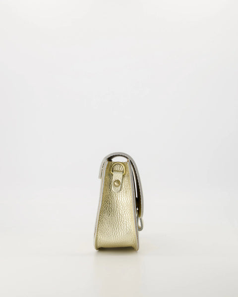 Tas Flora Leer | Goud