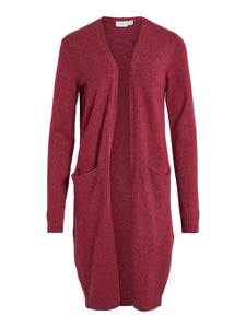 Vest Viril Long Beet Red | Vila