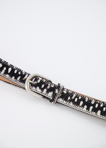 Riem Vacht Leer | Cheetah Zwart/Wit