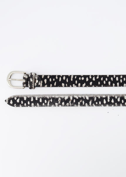 Riem Vacht Leer | Cheetah Zwart/Wit