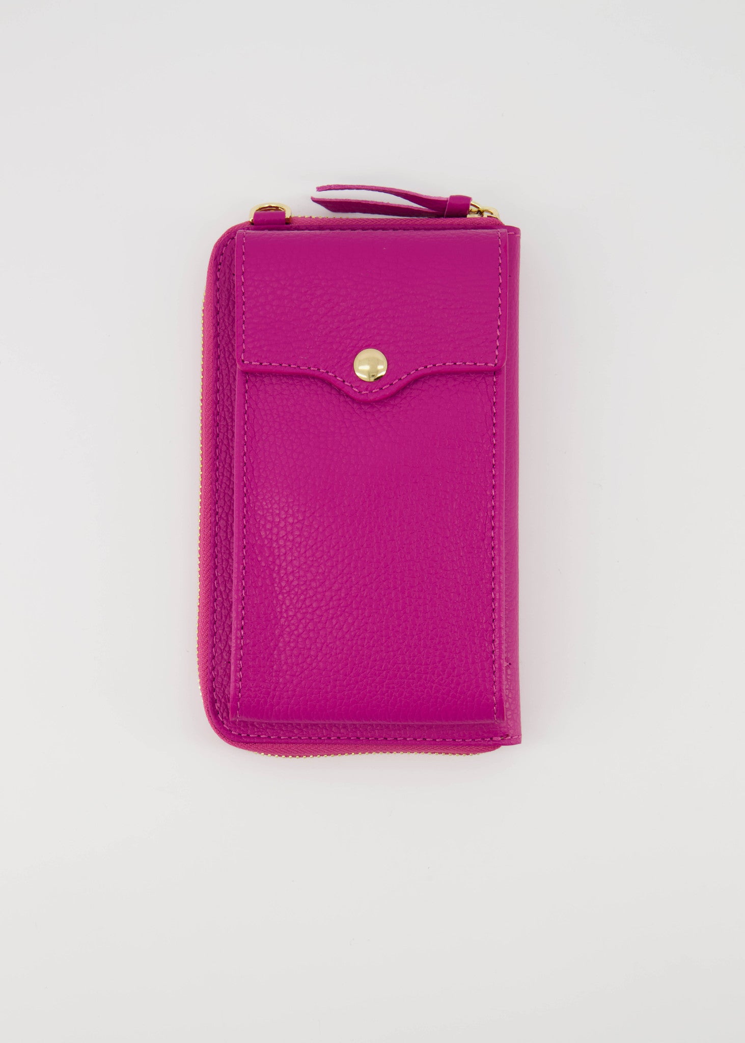 Phone Wallet Bag Jackie Leer | Fuchsia
