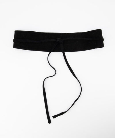 Wikkelriem Suede | Zwart